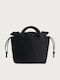 Knitted Women's Drawstring Bag Nero