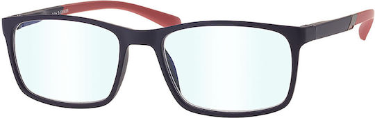 Brilo Men's Reading Glasses +1.50 in Blue color BR555BLUE/RED1.50