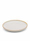 Yuk Plate Shallow made of Porcelain Beige 23cm 6pcs
