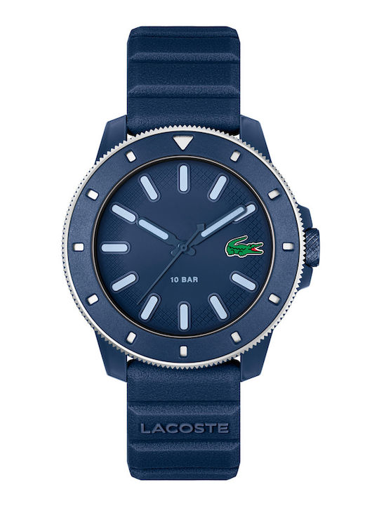 Lacoste Scuba12.12 Ανδρικό Ρολόι 43mm Μπαταρίας με Μπλε Μεταλλικό Μπρασελέ