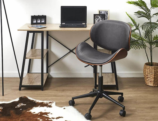 The Home Deco Factory Reno Офис Стол с Регулируеми Подлакътници Сив