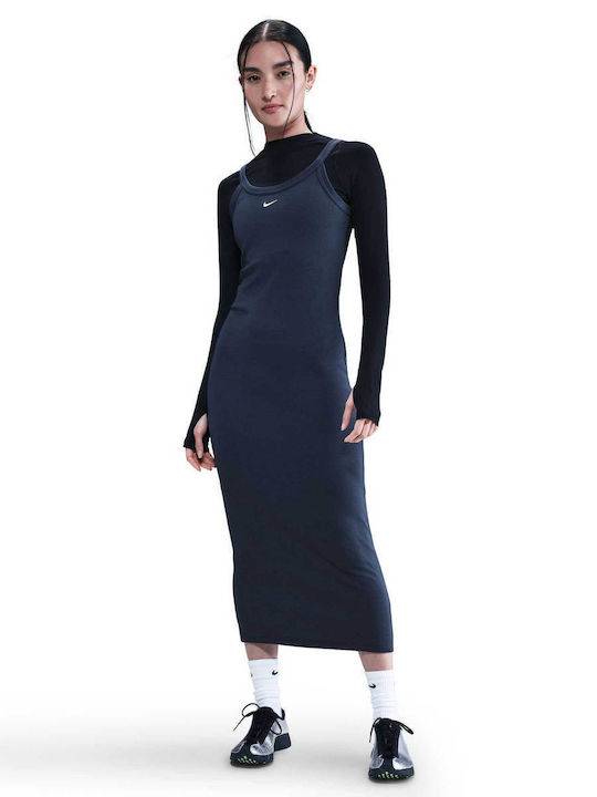 Nike Chill Knit Midi Αθλητικό Φόρεμα με Τιράντα...