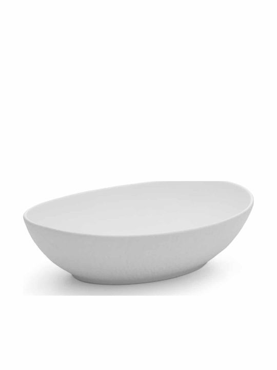 Yuk Σαλατιέρα από Πορσελάνη Λευκή 26x19.5cm 6τμχ