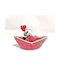 Handmade Tabletop Lucky Charm Boat Red Ceramic 1pcs