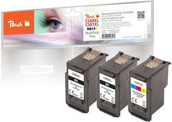 Peach PI100-455 Συμβατό Πακέτο Canon PG-560, CL-561XL Μαύρο