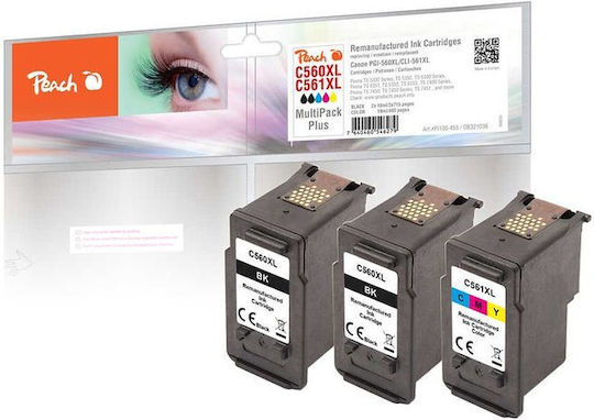 Peach Compatible Inkjet Printer Ink Package Canon PG-560, CL-561XL 14.3ml Black 1pcs