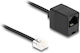 DeLock Flat Τηλεφωνικό Καλώδιο RJ11 6P4C 1m Μαύρο (88092)
