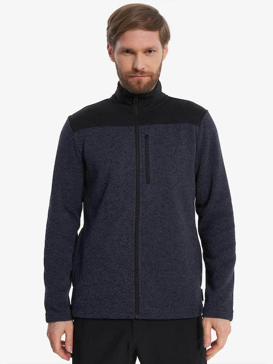Men's Fleece Cardigan Blue