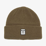 Obey Icon Patch Cuff Beanie Beanie Knitted in B...