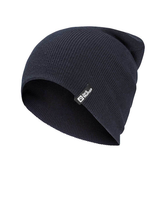 Beanie Unisex Beanie with Rib Knit in Blue color