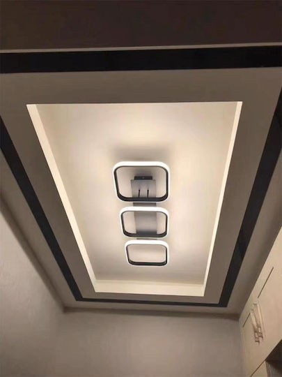 Lightplanet Plafonieră de Tavan 67buc Neagră cu LED Integrat și Telecomandă