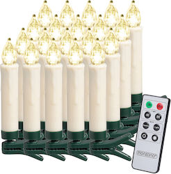 Led Christmas Tree Candles 20 Pieces Warm White Remote Control Led Christmas Tree Candles 20 Pieces Warm White Remote Control