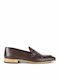 Leder Herren Mokassins in Braun Farbe