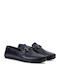 Leder Herren Mokassins in Blau Farbe