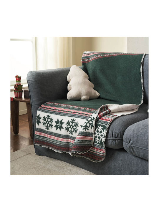 Gofis Home Fleece Blanket Sofa with Fringes 130x170cm
