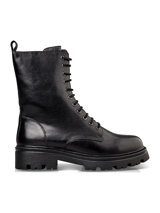 Leather Women's Ankle Boots Black