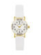 Perfect Kids Analog Watch with Leather Strap White