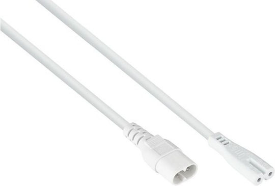 Kabelmeister IEC C8 - IEC C7 Cable 0.5m Λευκό SK0870-W005