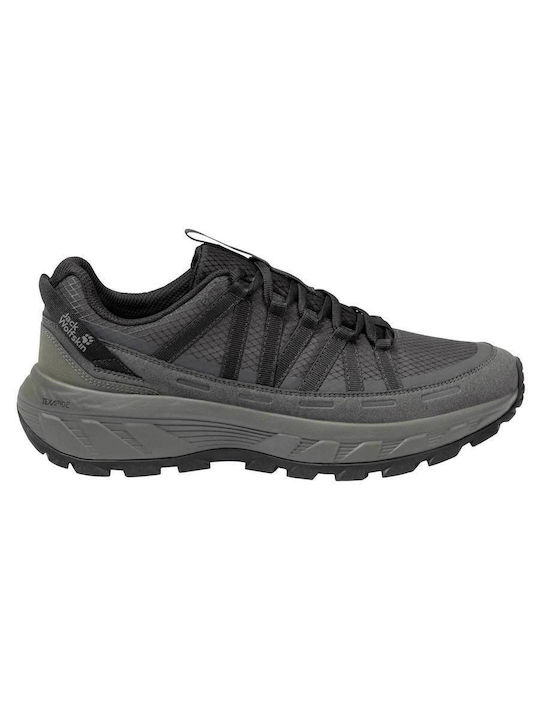 Jack Wolfskin Hike Ανδρικά Ορειβατικά Παπούτσια Αδιάβροχα Μαύρα