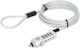 Laptop Lock Manhattan Universal 1.8m 4-Pin Silver