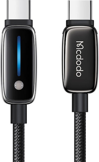 Mcdodo LED USB 2.0 Cable USB-C male - USB-C 100W Μαύρο 1.2m CA-0100
