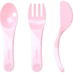 Twistshake Baby Cutlery Set from Plastic for 6+ Months Pink 2 Pieces