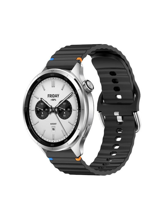 Λουράκι Σιλικόνης Μαύρο (Xiaomi Watch S4 47mm)