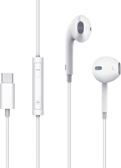 Mcdodo HP-6071 In-ear Handsfree Ακουστικά με Βύσμα USB-C Λευκό