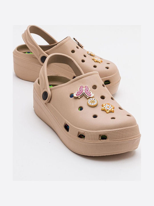 Moda Trend Дамски Клоги Бежови