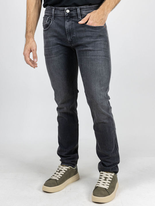 Anbass Men's Jeans Pants with Slim Fit Dark Grey Denim