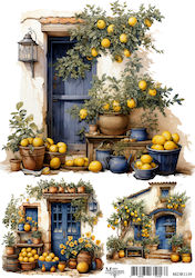 Decoupage Maja's Memories Reispapier 30x42cm Bl...