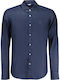 Long-sleeved Cotton Shirt Blue