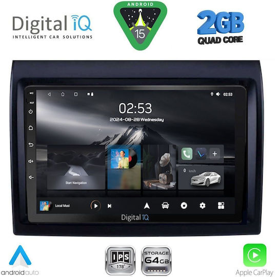 Digital IQ Ηχοσύστημα Αυτοκινήτου για Fiat Ducato 2006-2011 (Bluetooth/USB/WiFi/GPS/Apple-Carplay/Android-Auto) με Οθόνη Αφής 9"