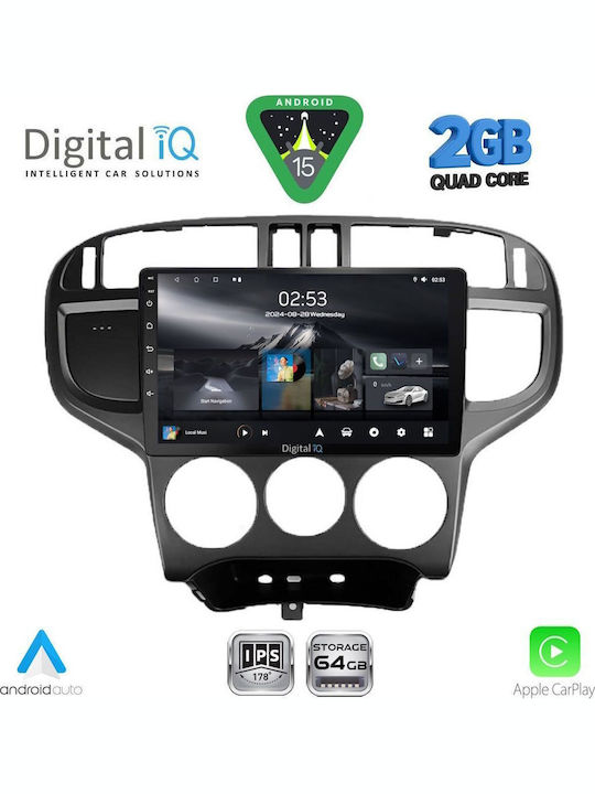 Digital IQ Car Audio System for Hyundai Matrix 2001-2010 (Bluetooth/USB/WiFi/GPS/Apple-Carplay/Android-Auto) with Touch Screen 9"