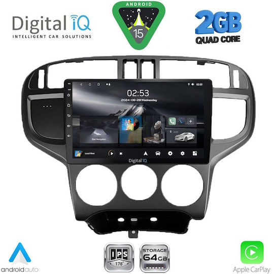 Digital IQ Ηχοσύστημα Αυτοκινήτου για Hyundai Matrix 2001-2010 (Bluetooth/USB/WiFi/GPS/Apple-Carplay/Android-Auto) με Οθόνη Αφής 9"