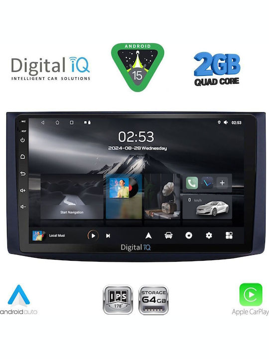 Digital IQ Car Audio System for Chevrolet Aveo 2006-2010 (Bluetooth/USB/WiFi/GPS/Apple-Carplay/Android-Auto) with Touch Screen 9"
