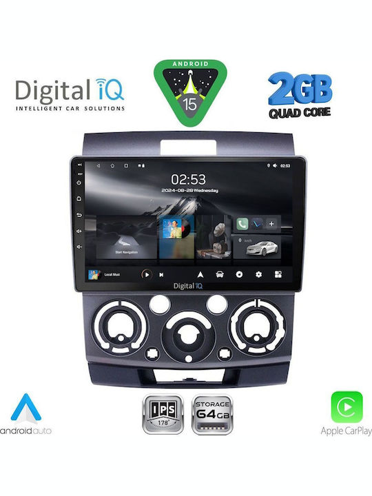 Digital IQ Car Audio System for Ford Ranger Mazda BT-50 2006-2011 (Bluetooth/USB/WiFi/GPS/Apple-Carplay/Android-Auto) with Touch Screen 9"