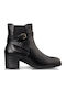 Leather Women's Ankle Boots Black