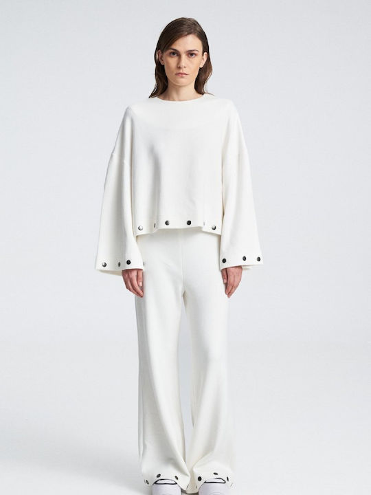 Zoya Women's Fabric Trousers White