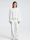 Dama Tesatura Pantaloni Alb
