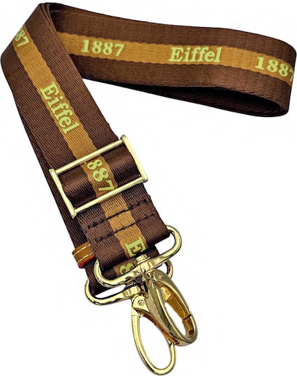 231003-1-Verstellbarer Ketten-Gestrickte Taschenmaterialien-la Tour Eiffel Dunkelbraune