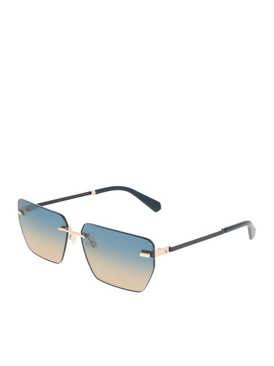 Calvin Klein Unisex Ochelari de soare cu Auriu ...
