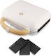 Lauben Sandwich Maker with Removable Plates for 2 Sandwiches 900W White