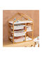 Kids Wooden Bookcase Brown 68x30x82cm