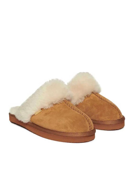 Superdry Mule Slipper Leather Slippers Brown