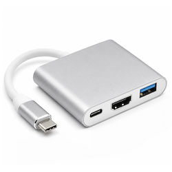 Platinet USB-C Докинг станция 4K PD Ethernet (PMH01)