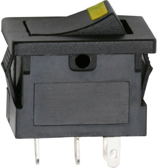 Set 5 Stück 1-Kreis 15a-12vdc Rocker Schalter Aus-Ein Gelbe LED