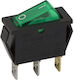 Set 5 Bucăți Comutatoare On-Off Balansoar 1-Circuit 10A-250V Cu Lumină Verde