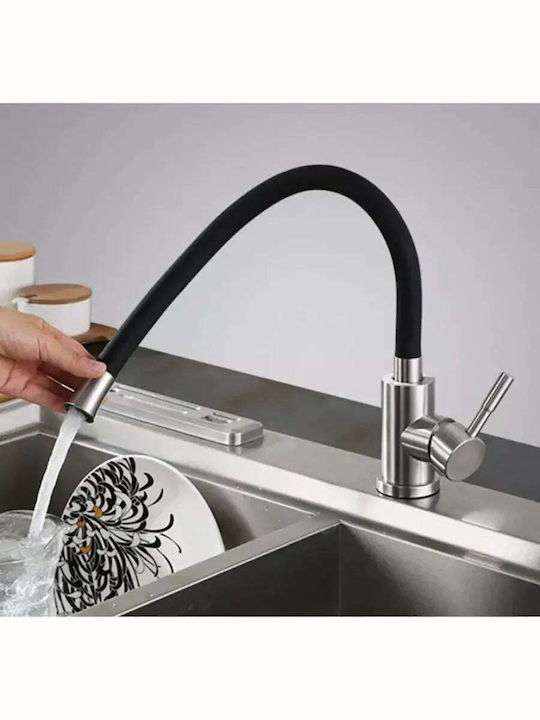 Alista Home Cf025b Baterie Chiuvetă Bucătărie Bancă Flexibilă Gri