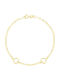 Eforo Kids Bracelet Chain from Gold 14K with Heart & Baby Girl